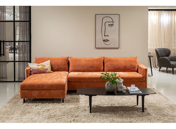 set 1 right / or left sofa bed with roll (bed surface: 143 x 210 x H:57cm) Frances sits
